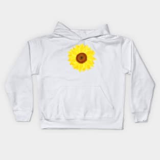 Sunny Sunflower (White Background) Kids Hoodie